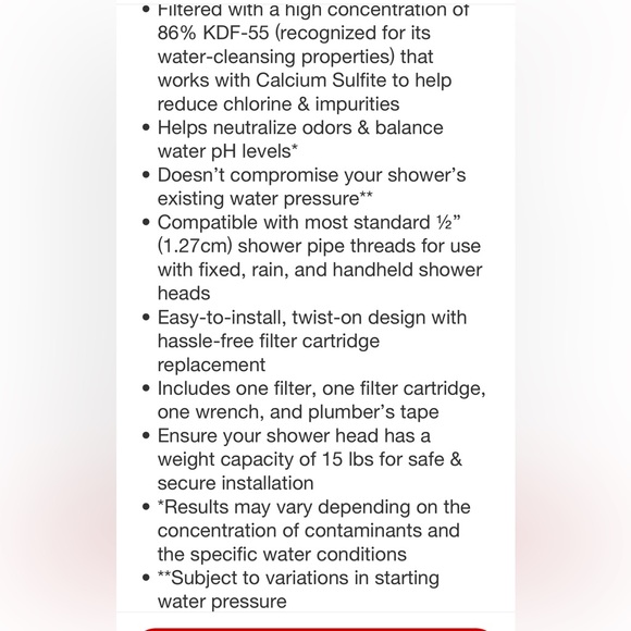 KITSCH NWT mass purifying shower filter -black - Picture 6 of 8